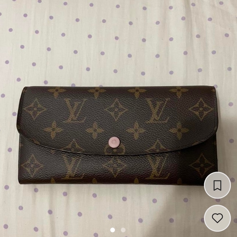 Louis Vuitton emelie wallet in rose ballerine